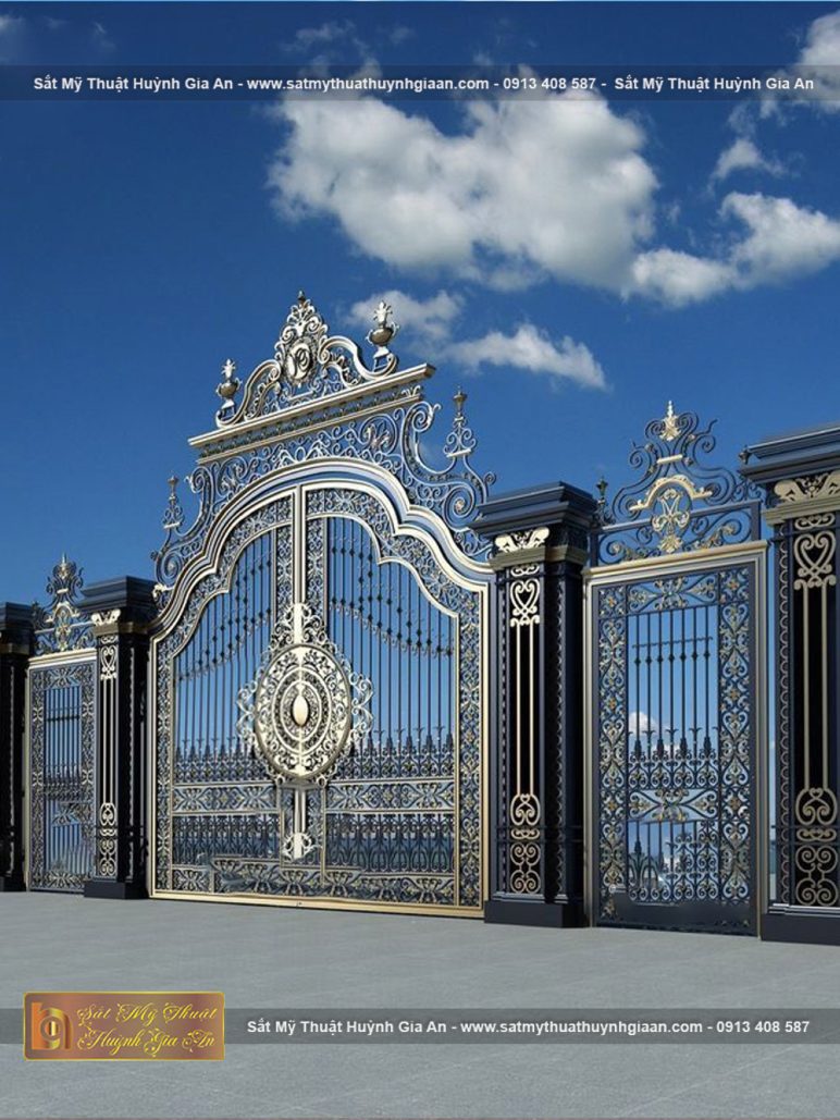 Mã CMT075 là một mẫu cổng biệt thự đơn giản nhưng hết sức tinh tế, cửa cổng bảo vệ biệt thự phong cách hiện đại là lựa chọn không thể bỏ qua với những gia chủ yêu thích vẻ đẹp phóng khoáng và năng động
